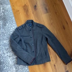 GAP gray wool blend pea coat